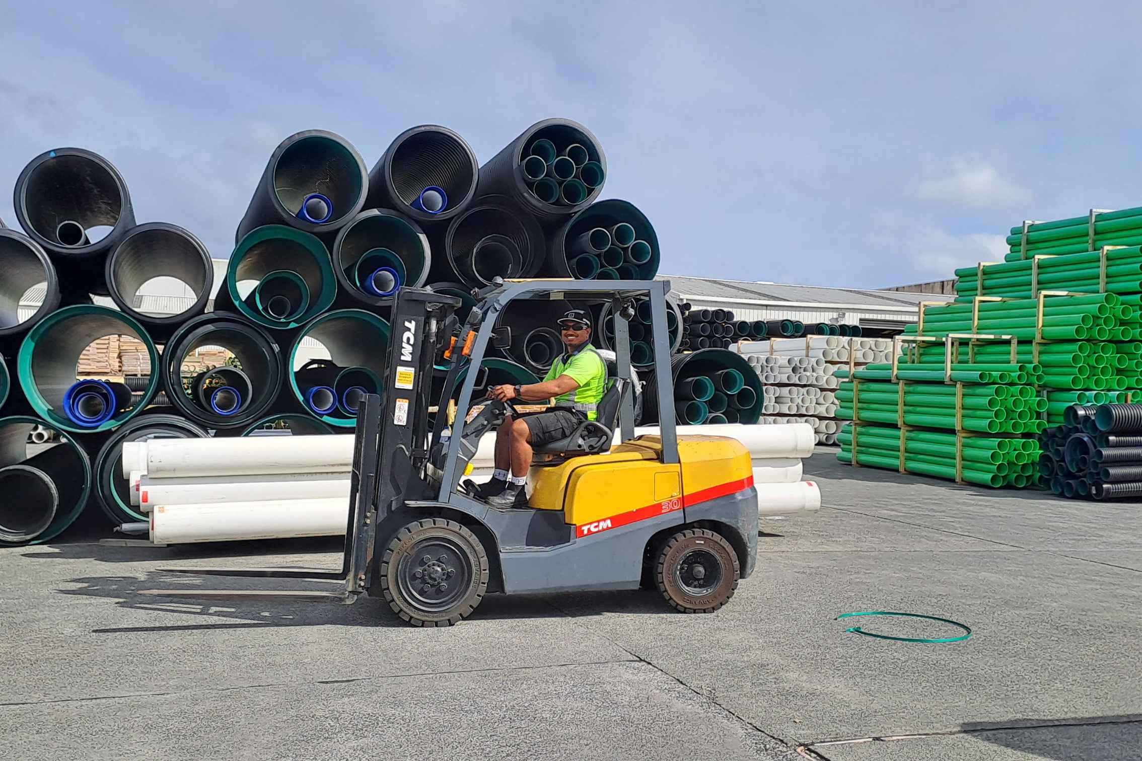Auckland Yard Operator on Forklift