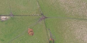 Drone footage of farm