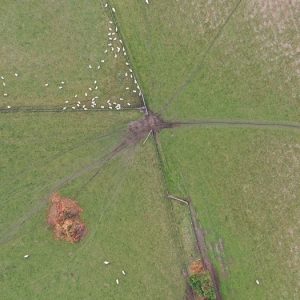 Drone footage of farm