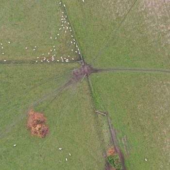 Drone footage of farm